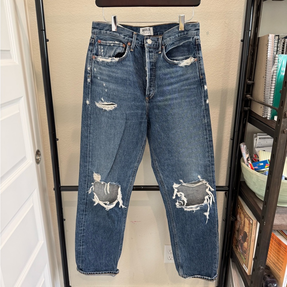 Agolde 90s High Rise Loose Fit in Psyche Jeans - Picture 3 of 5